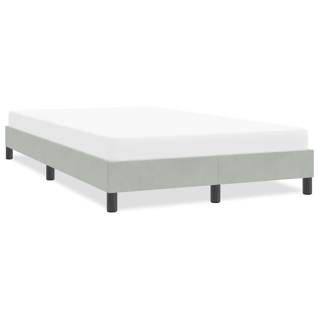 E-shop Multidom Rám postele bez matraca Svetlosivá 120x210 cm Zamat