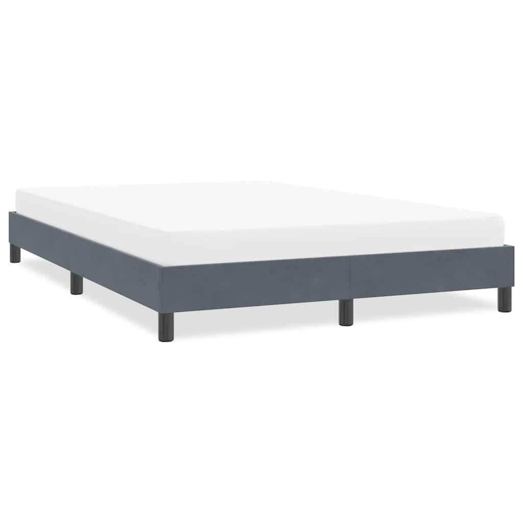 E-shop Multidom Rám postele bez matraca Tmavosivá 140x210 cm Zamat