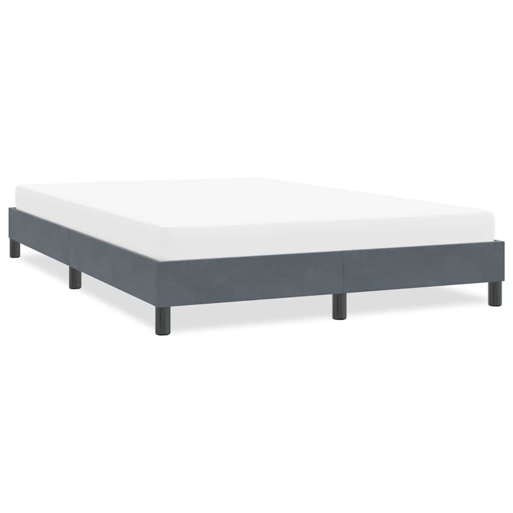 E-shop Multidom Rám postele bez matraca Tmavosivá 140x220 cm Zamat