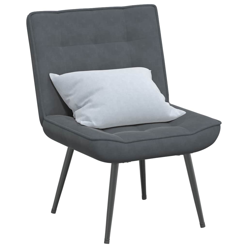 E-shop Multidom Relaxačné kreslo Tmavosivá 64x74x84 cm Zamat