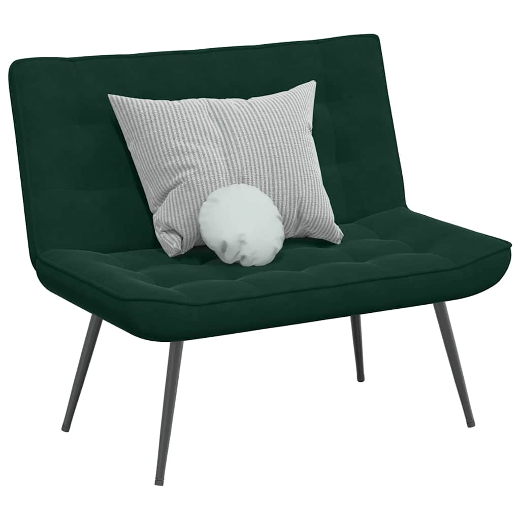 E-shop Multidom Lavička Tmavo zelená 110x74x84 cm Zamat