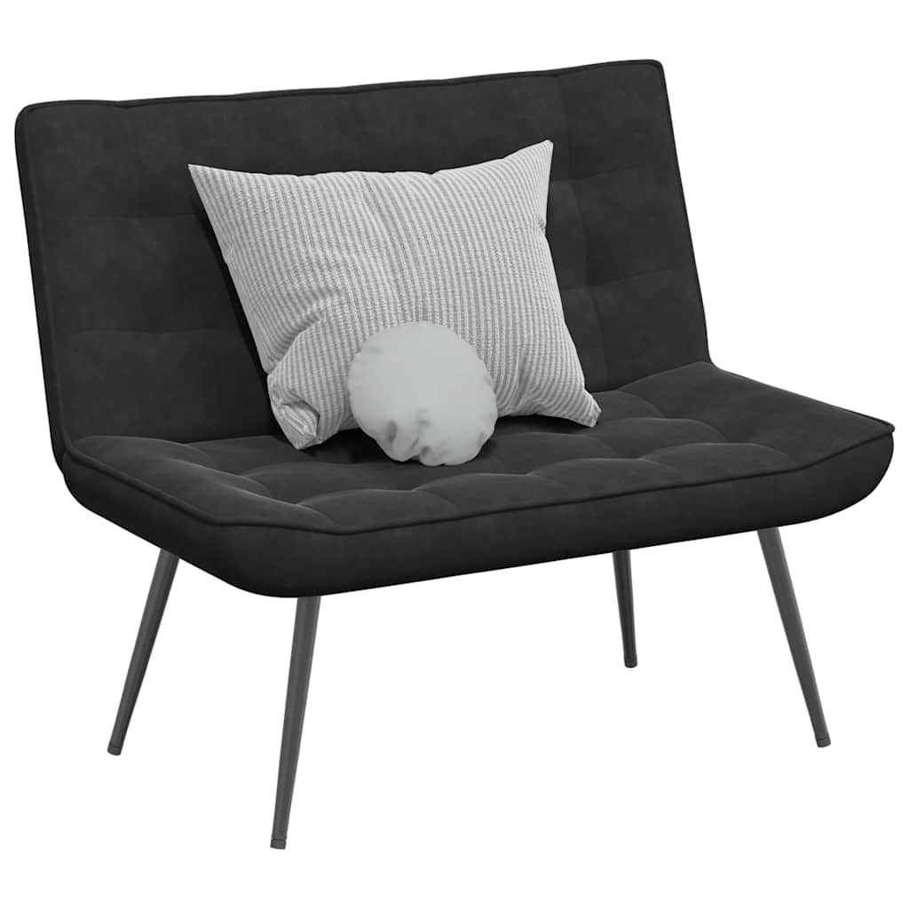 E-shop Multidom Lavička čierna 110x74x84 cm zamat
