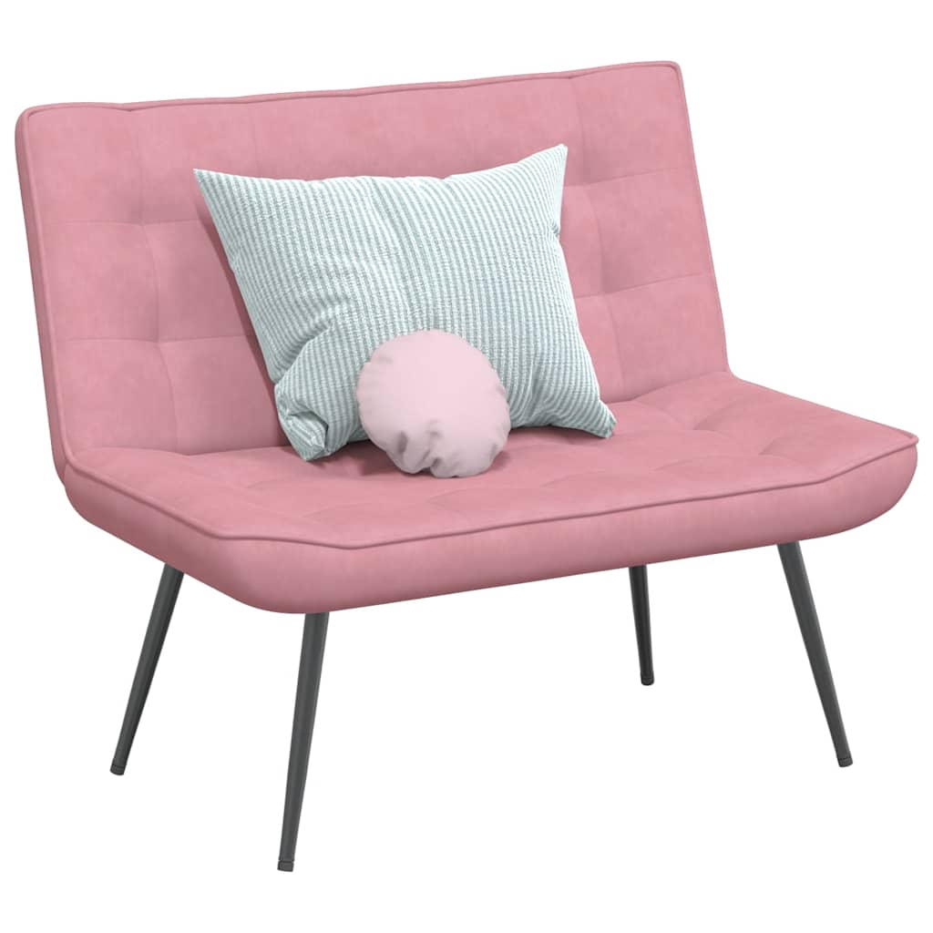 E-shop Multidom Lavička ružová 110x74x84 cm zamat