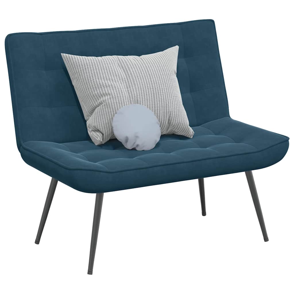 E-shop Multidom Lavička modrá 110x74x84 cm zamat
