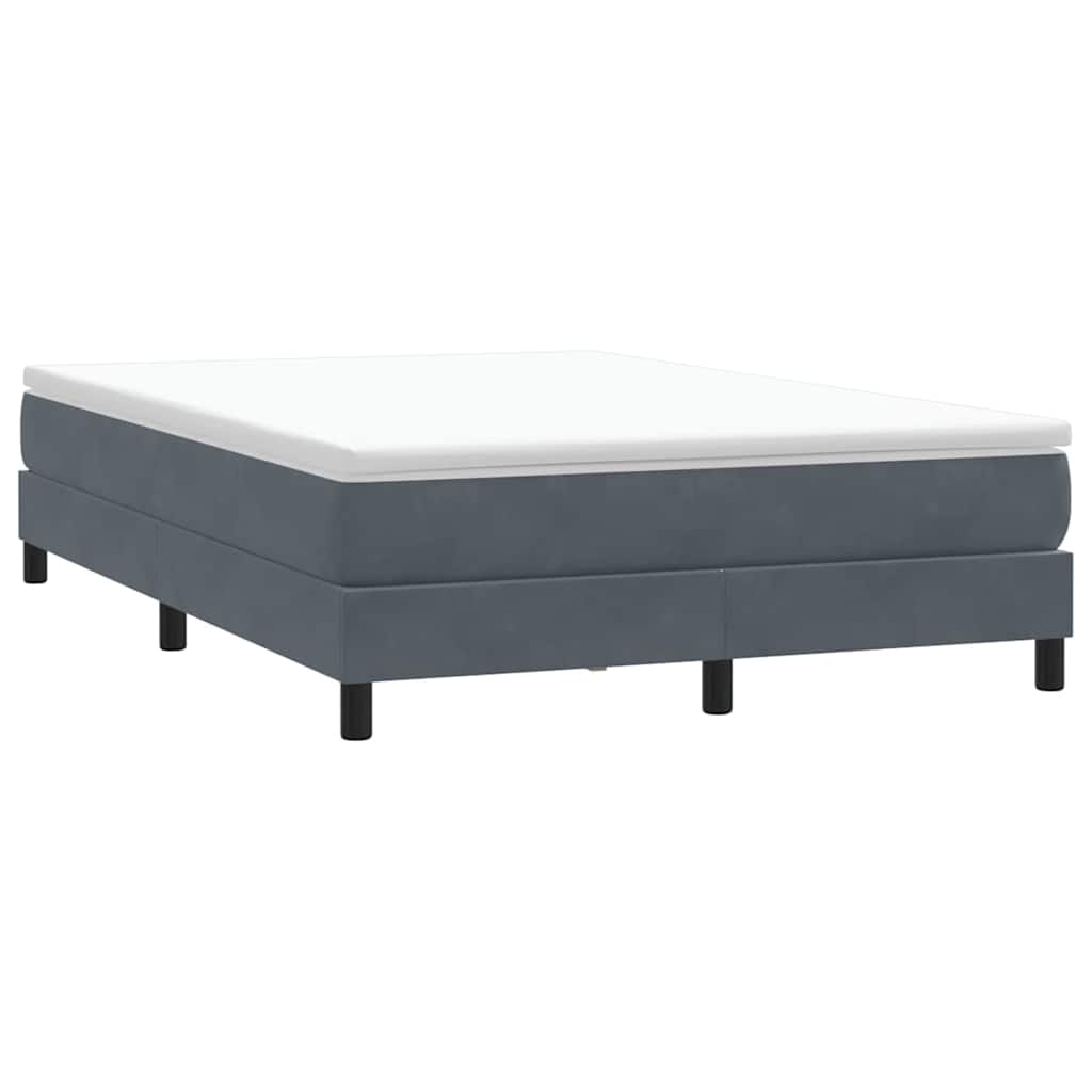 E-shop Multidom Posteľný rám boxspring bez matracom tmavosivý 160x210 cm zamat