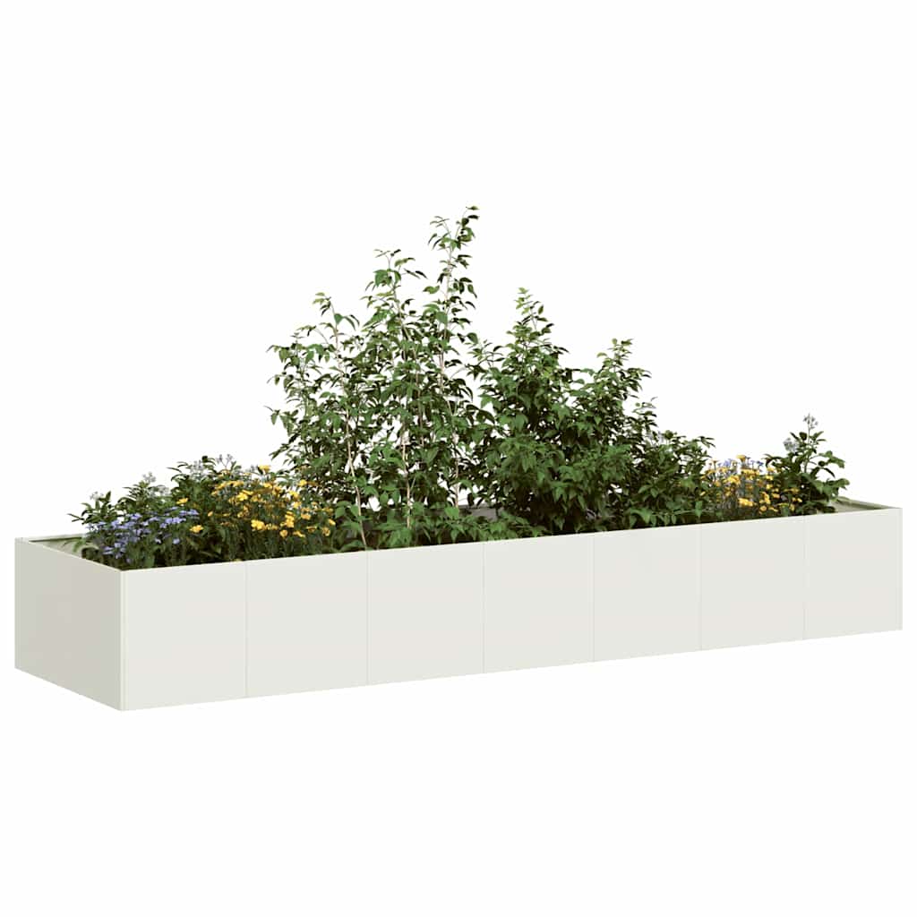 E-shop Multidom kvetináč Biely 280x80x40 cm Oceľ