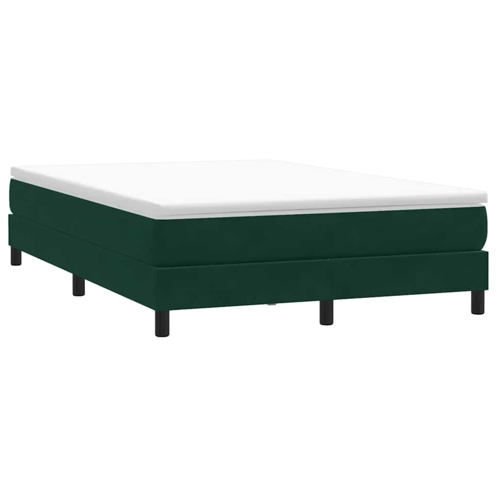 E-shop Multidom Posteľný rám boxsping bez matracom tmavozelený 140x210 cm zamat