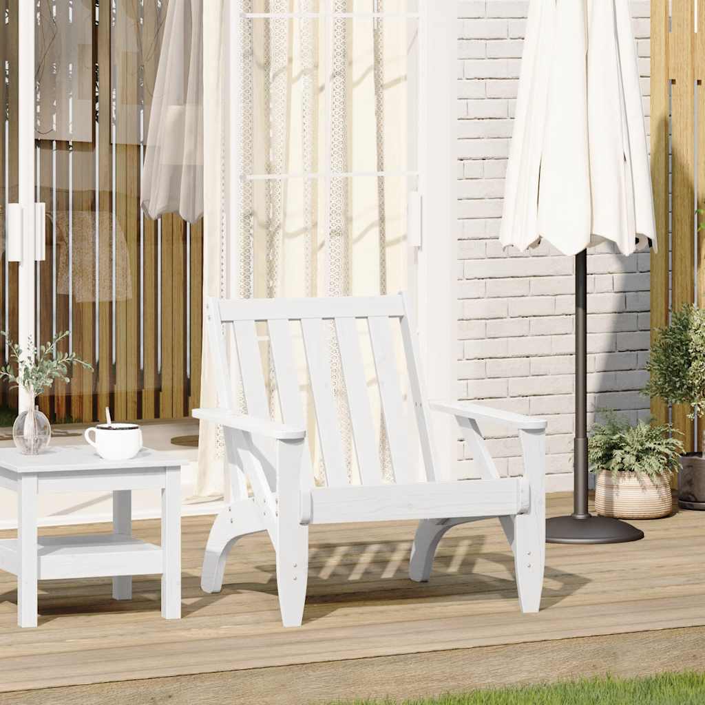 E-shop Multidom záhradná stolička Adirondack biela 75x77x77 cm masívna borovica