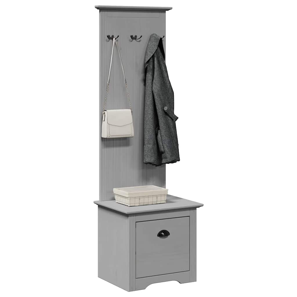 E-shop Multidom Skriňa do predsiene s háčikmi BODO šedá 50x40x157 cm