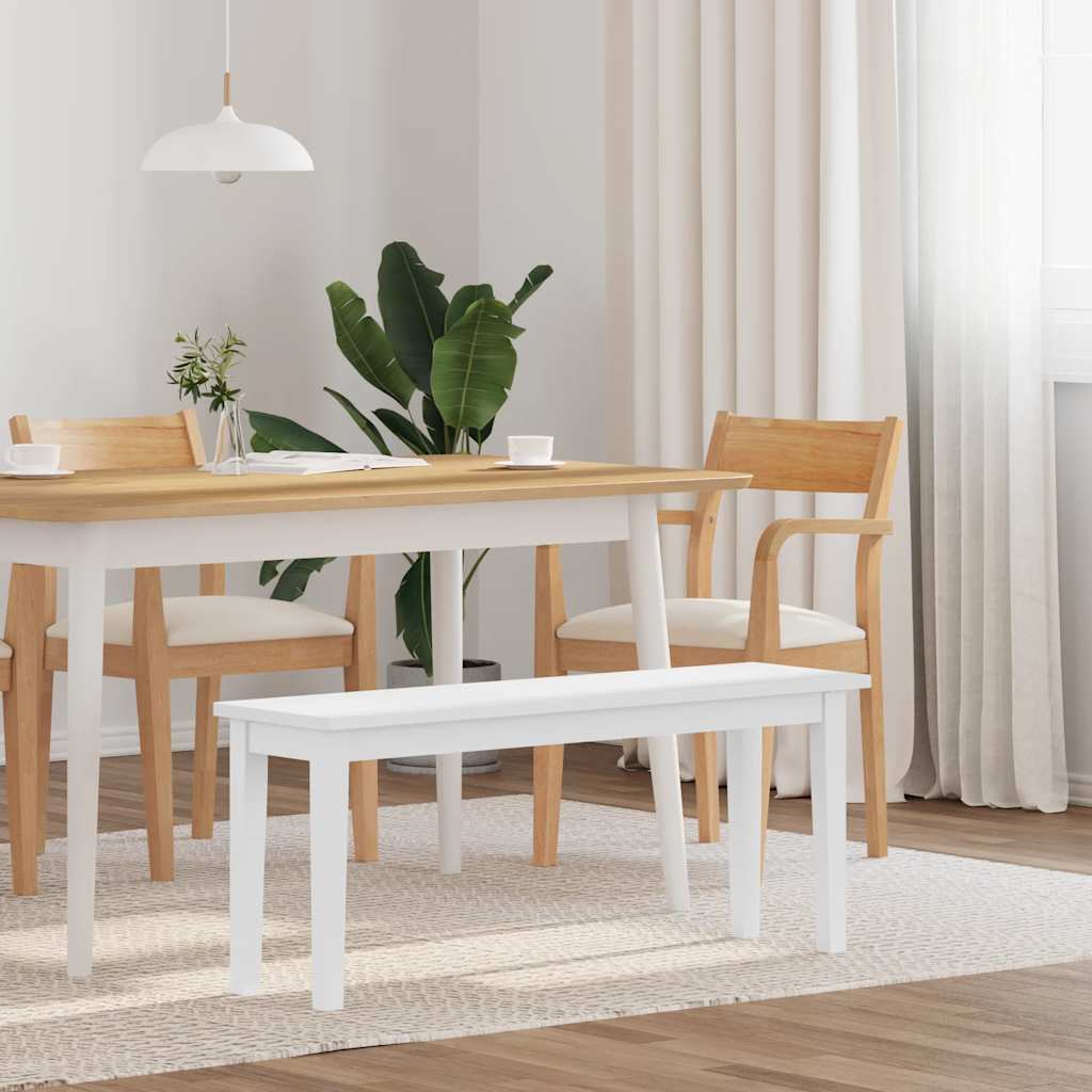 Multidom Lavica 110 cm Biela masívna guma