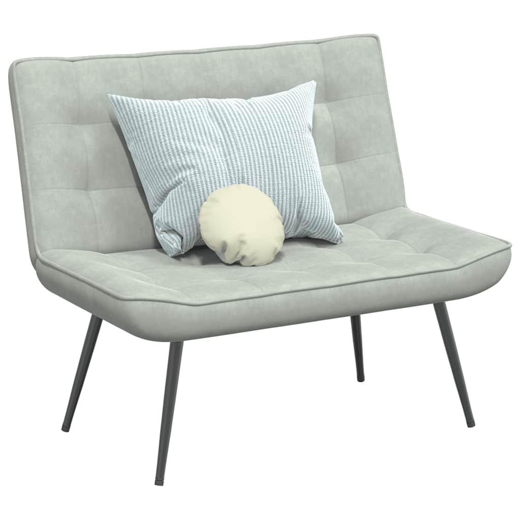 Multidom Lavica Svetlosivá 110x74x84 cm Zamat