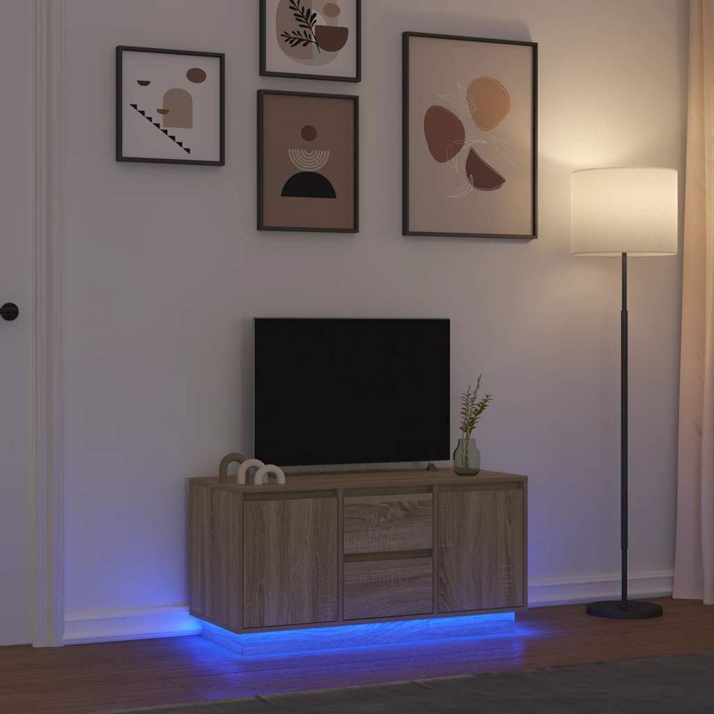 E-shop Multidom TV skrinka s LED svetlami dub sonoma 100x41x50 cm