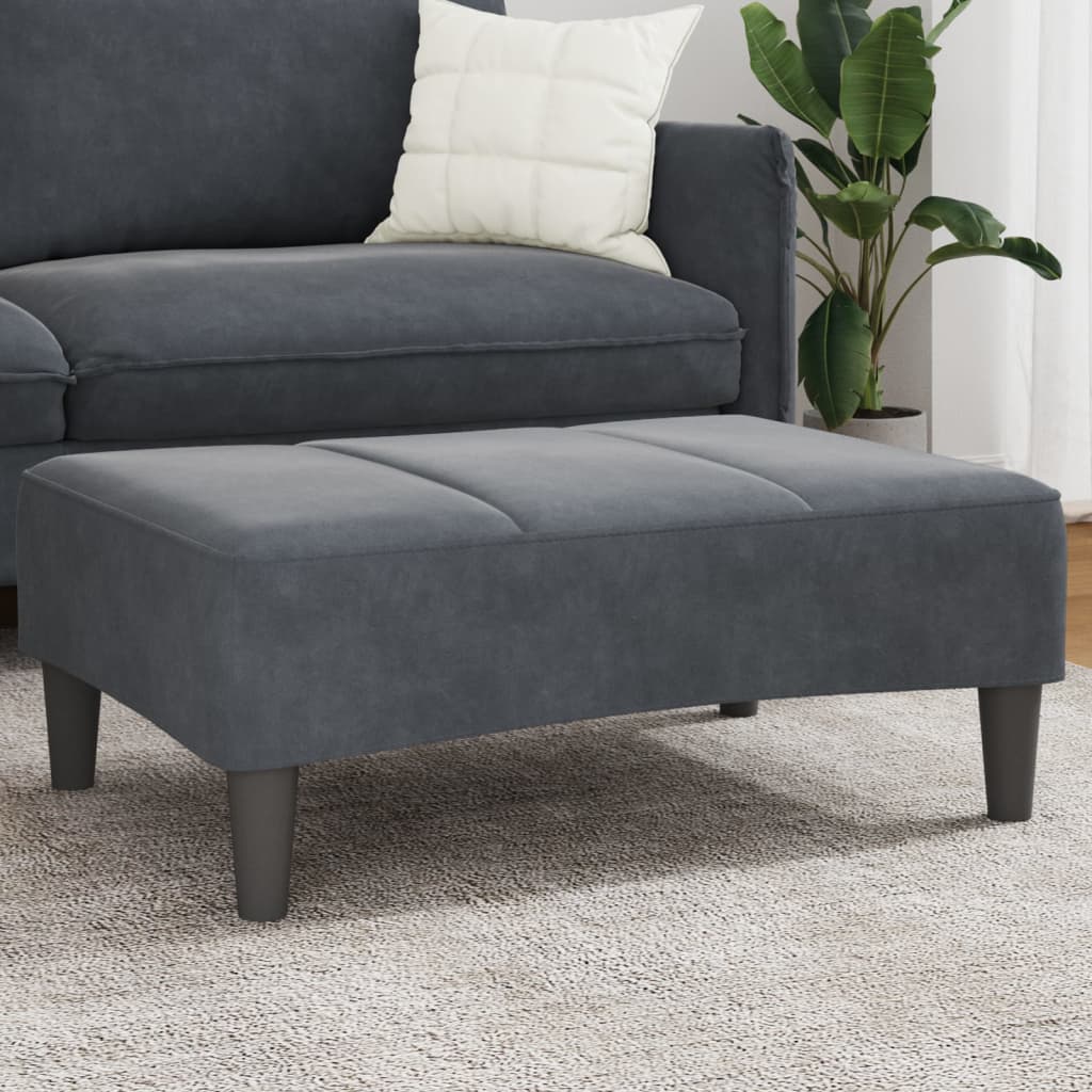 E-shop Multidom Podnožka tmavosivá 77x55x31 cm zamat
