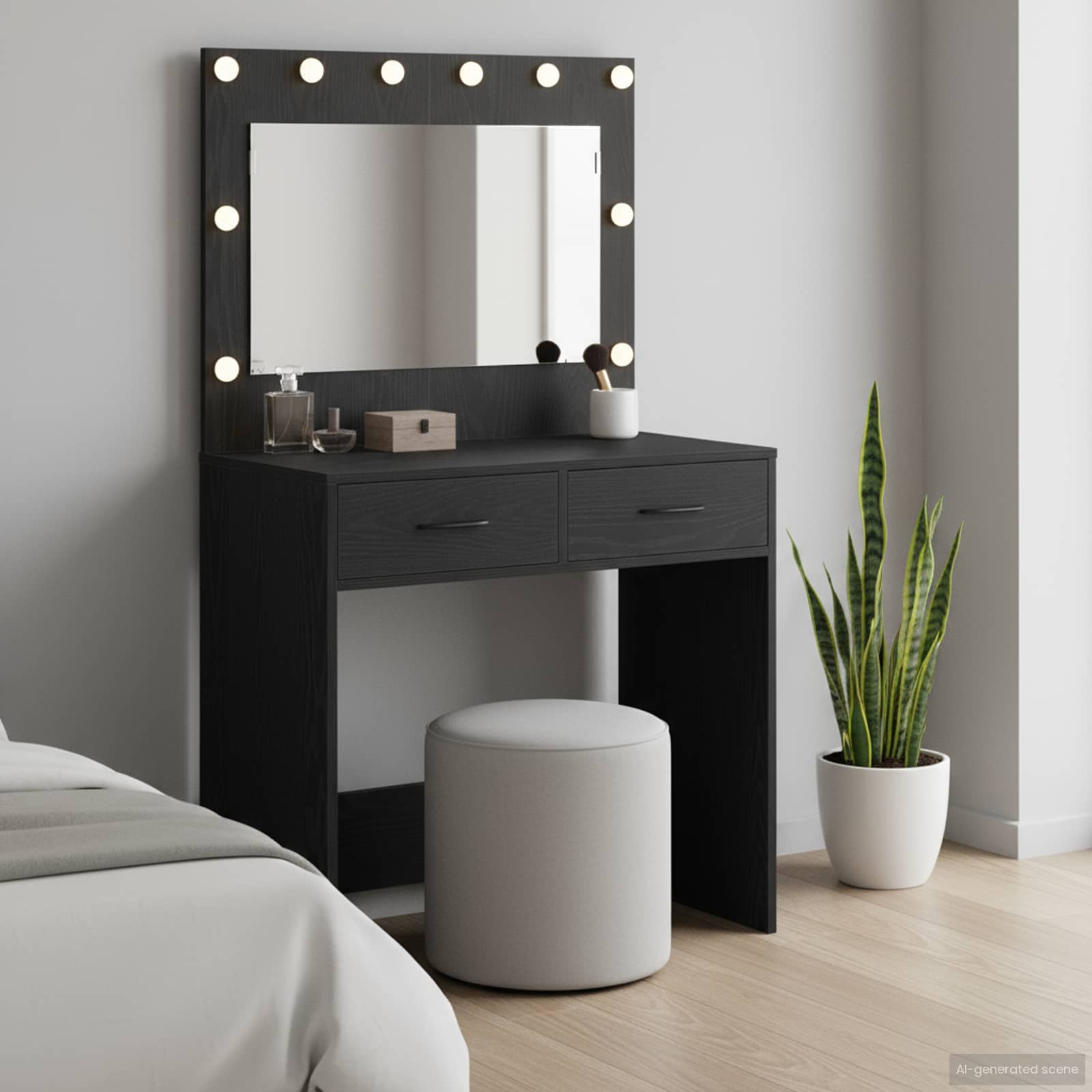E-shop Multidom Toaletný stolík Čierny dub 78,5 x 41 x 135 cm Kompozitné drevo