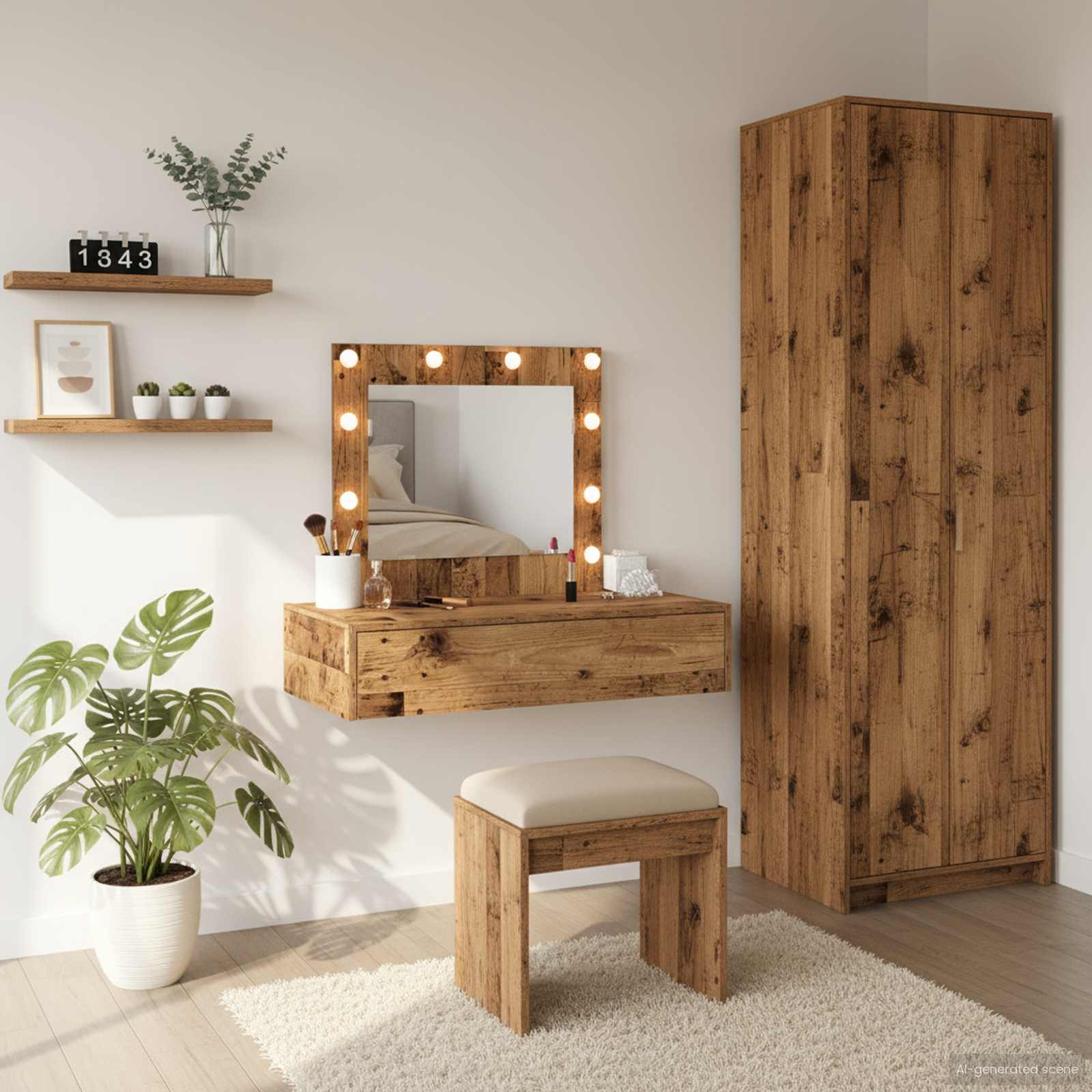 Multidom Toaletný stolík Hnedá 83 x 40 x 70 cm Kompozitné drevo