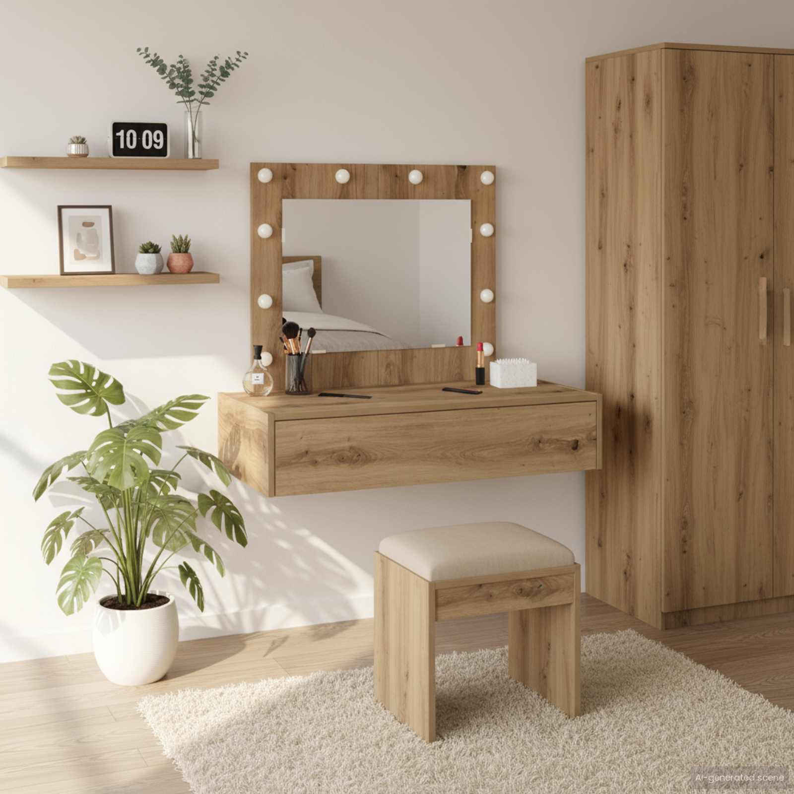 Multidom Toaletný stolík Hnedá 83 x 40 x 70 cm Kompozitné drevo