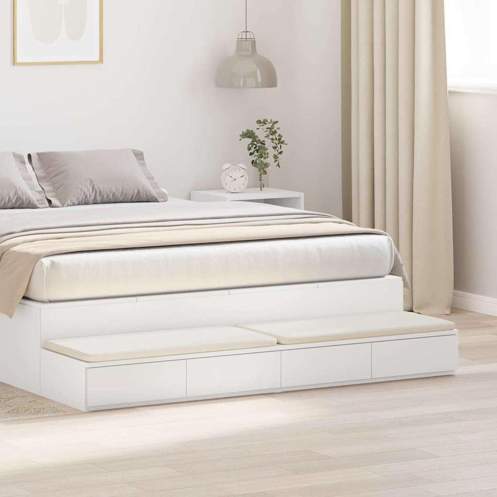 E-shop Multidom Zásuvky pod posteľ Biela 150 x 36,5 x 16,5 cm Kompozitné drevo