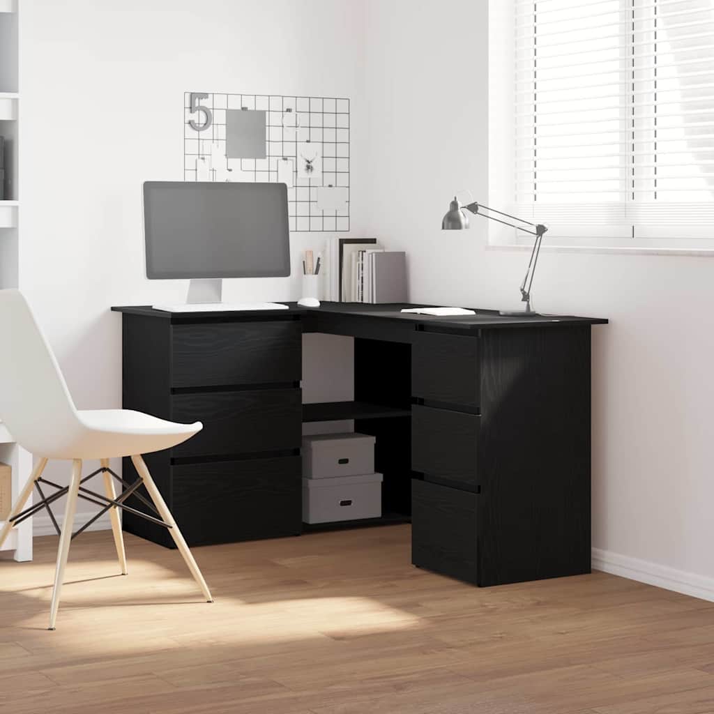 E-shop Multidom Stôl so zásuvkou Čierny dub 145 x 100 x 76 cm Kompozitné drevo