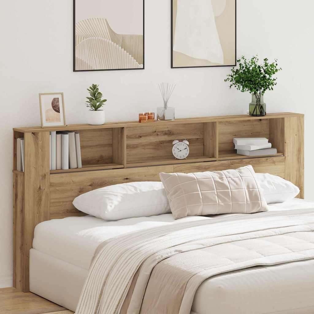 E-shop Multidom Čelo postele skrinka Remeselný dub 220 x 18,5 x 102,5 cm