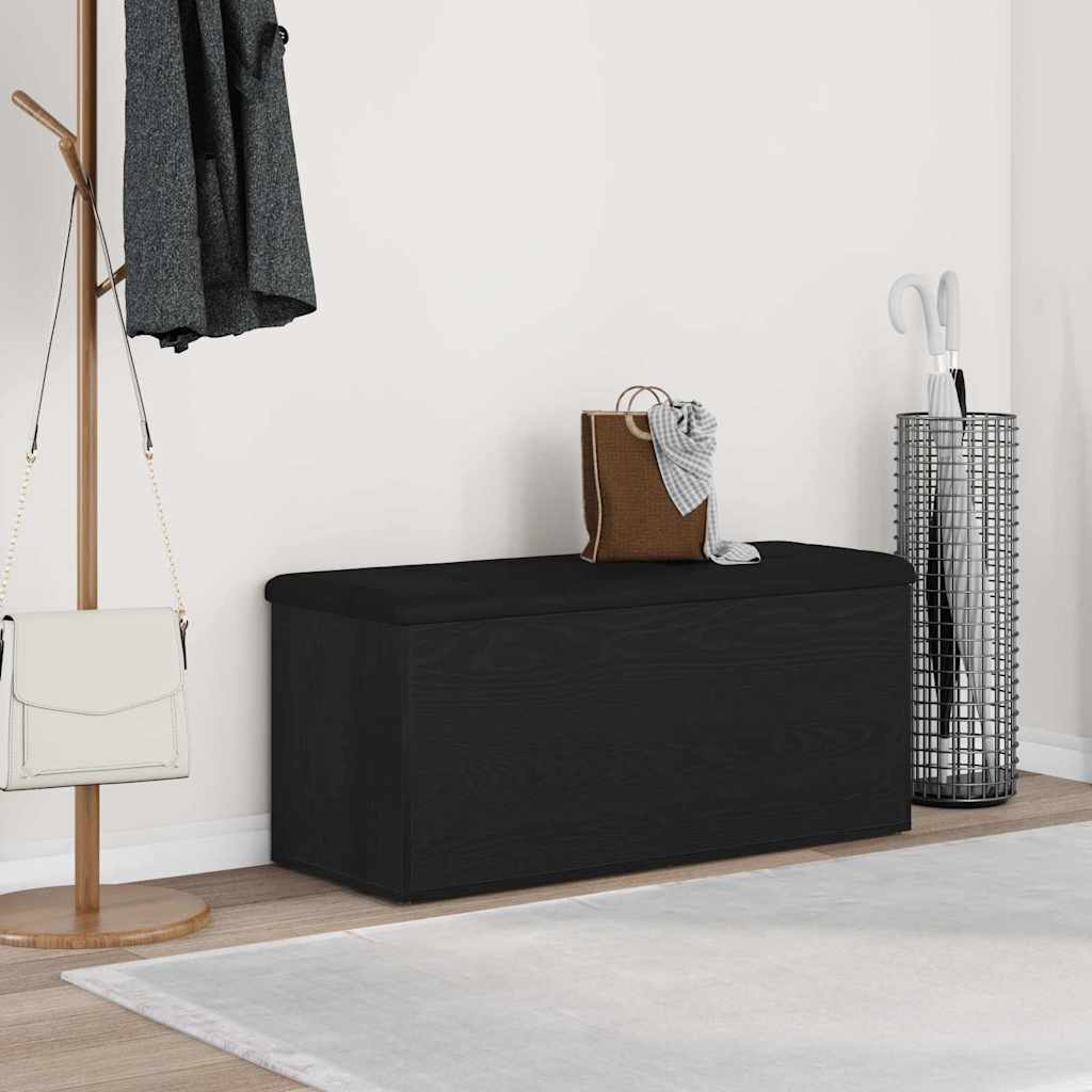 E-shop Multidom Úložná lavička Čierny dub 102 x 42 x 45 cm Kompozitné drevo