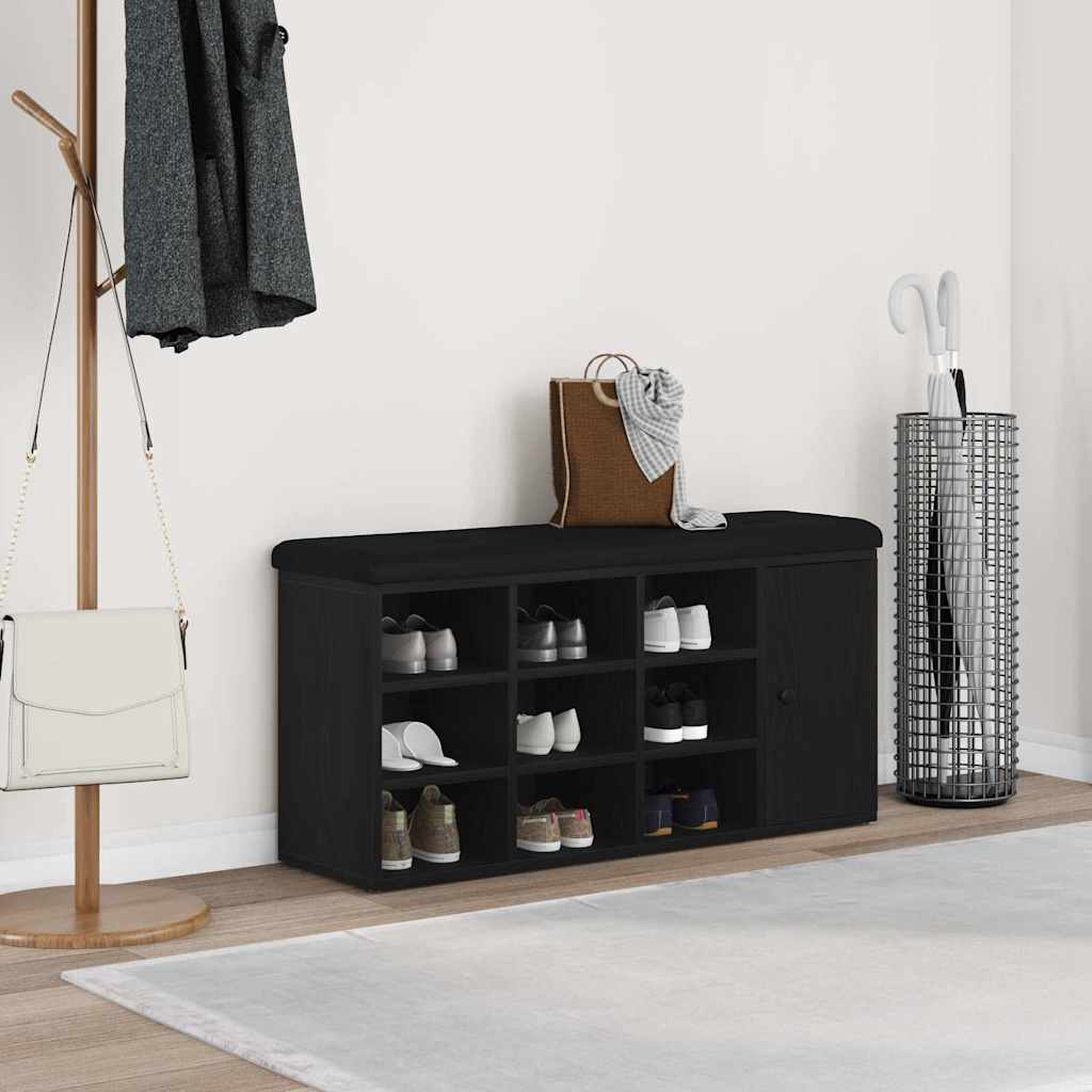 E-shop Multidom Úložná lavička Čierny dub 102 x 32 x 50 cm Kompozitné drevo