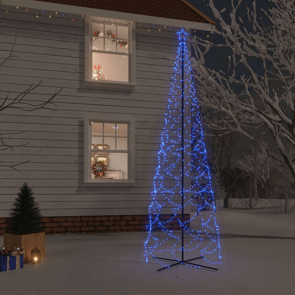 E-shop Multidom Vianočný stromček kužeľ modrý 1400 LED 160x500 cm