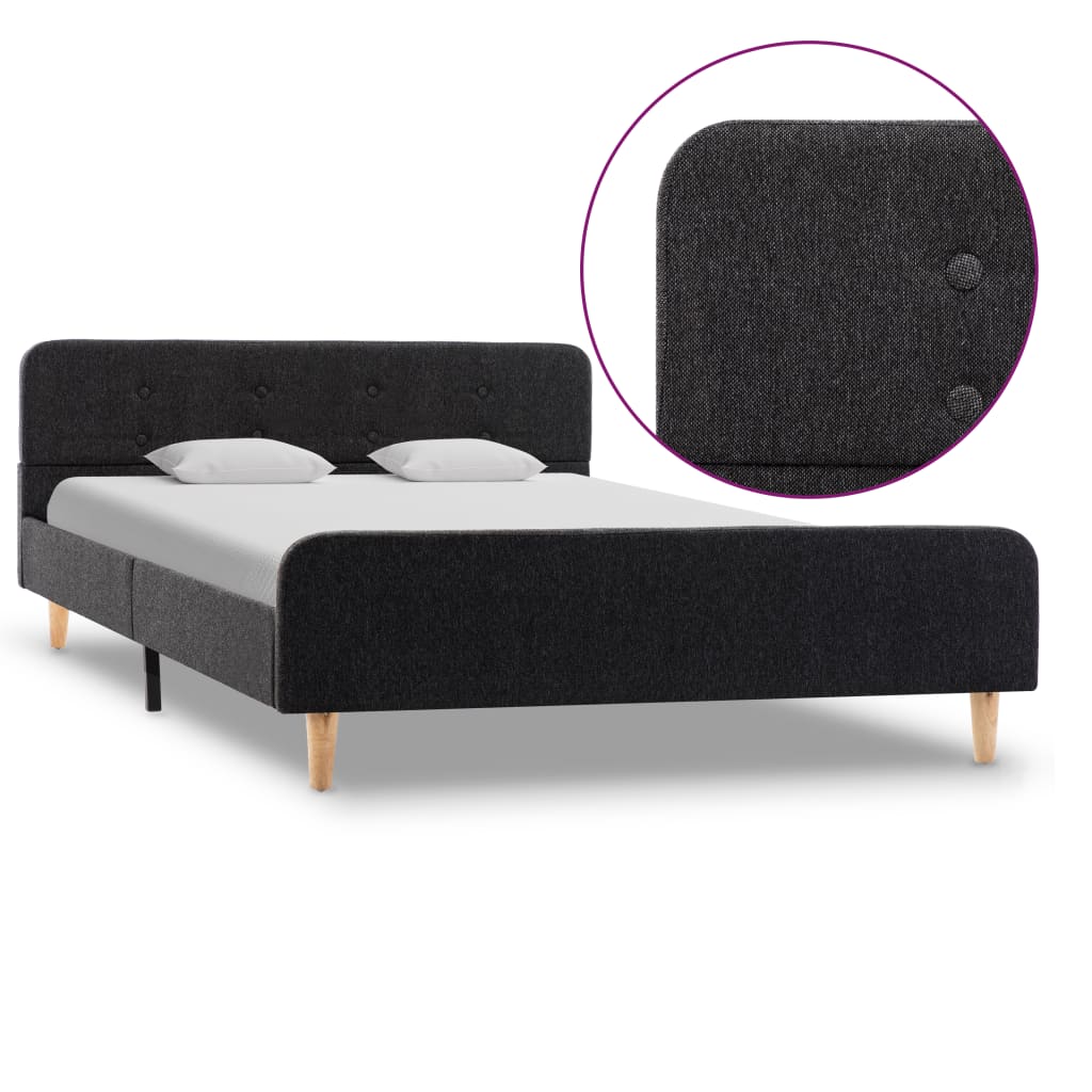 E-shop Multidom Posteľný rám, tmavosivý, juta 120x200 cm