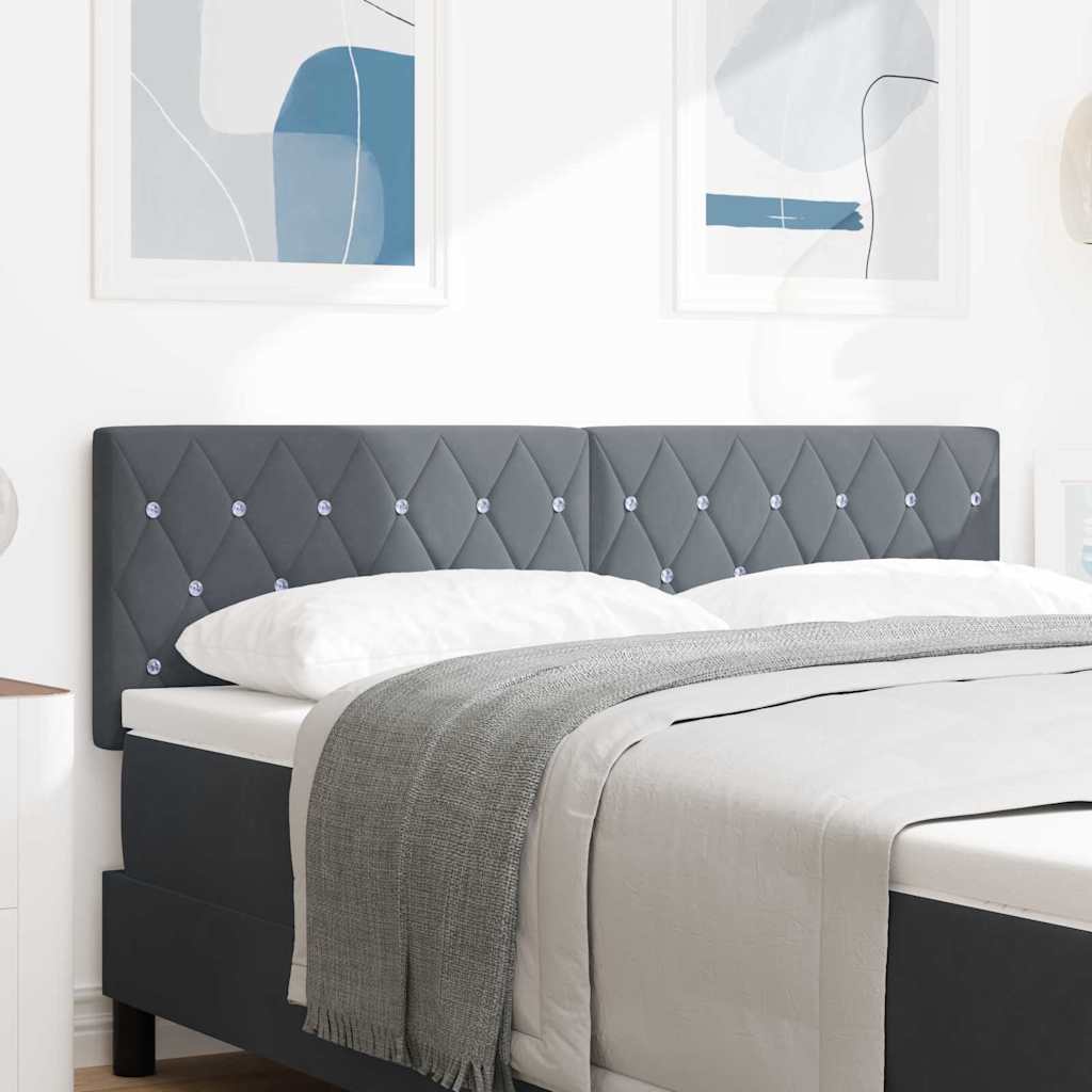 E-shop Multidom Zadné čelo Tmavo šedá 144 cm Zamat