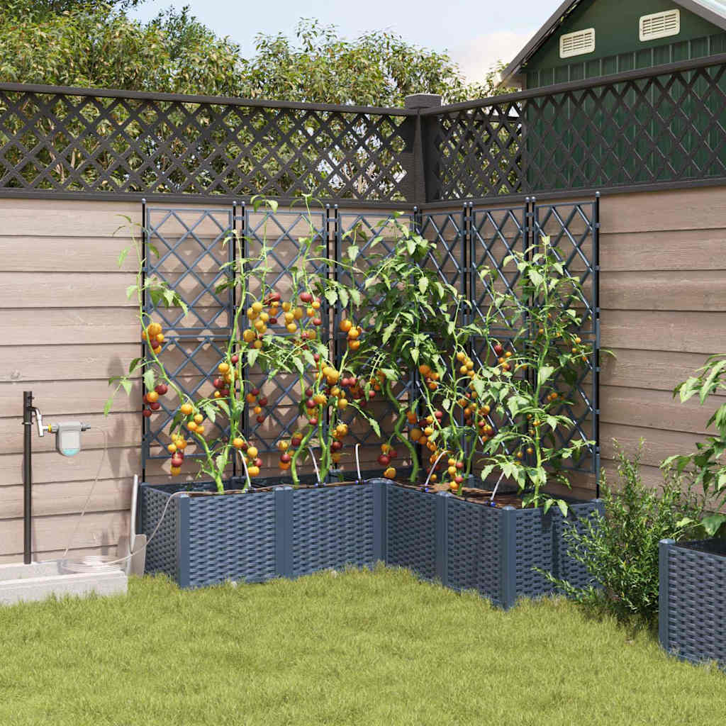 E-shop Multidom Záhradný kvetináč 5 pcs Biely 120 x 120 x 142 cm Plast