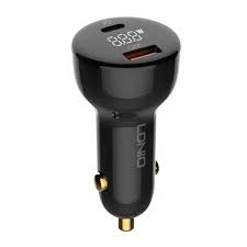 E-shop LDNIO C101 Nabíjačka do auta, USB + USB-C, 100W + kábel USB-C na USB-C (čierna)