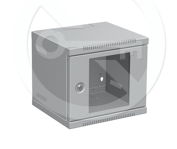 E-shop Nástenný rozvádzač Solarix 10" 4U RAL 7035 sklenené dvere LC-10-4-11-G 86110101