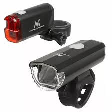 E-shop Mac Lean PREDNÁ LED ZADNÁ CYKLISTICKÁ LAMPA SADA SVETIEL NA BICYKEL AKUMULÁTOROVÁ