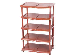 Regal Strend Pro, na topánky, 5 priečkový, hnedý, 48x30,5x86 cm