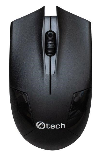 E-shop C-TECH myš WLM-08, bezdrôtová, 1200DPI, 3 tlačidlá, USB nano prijímač, čierna