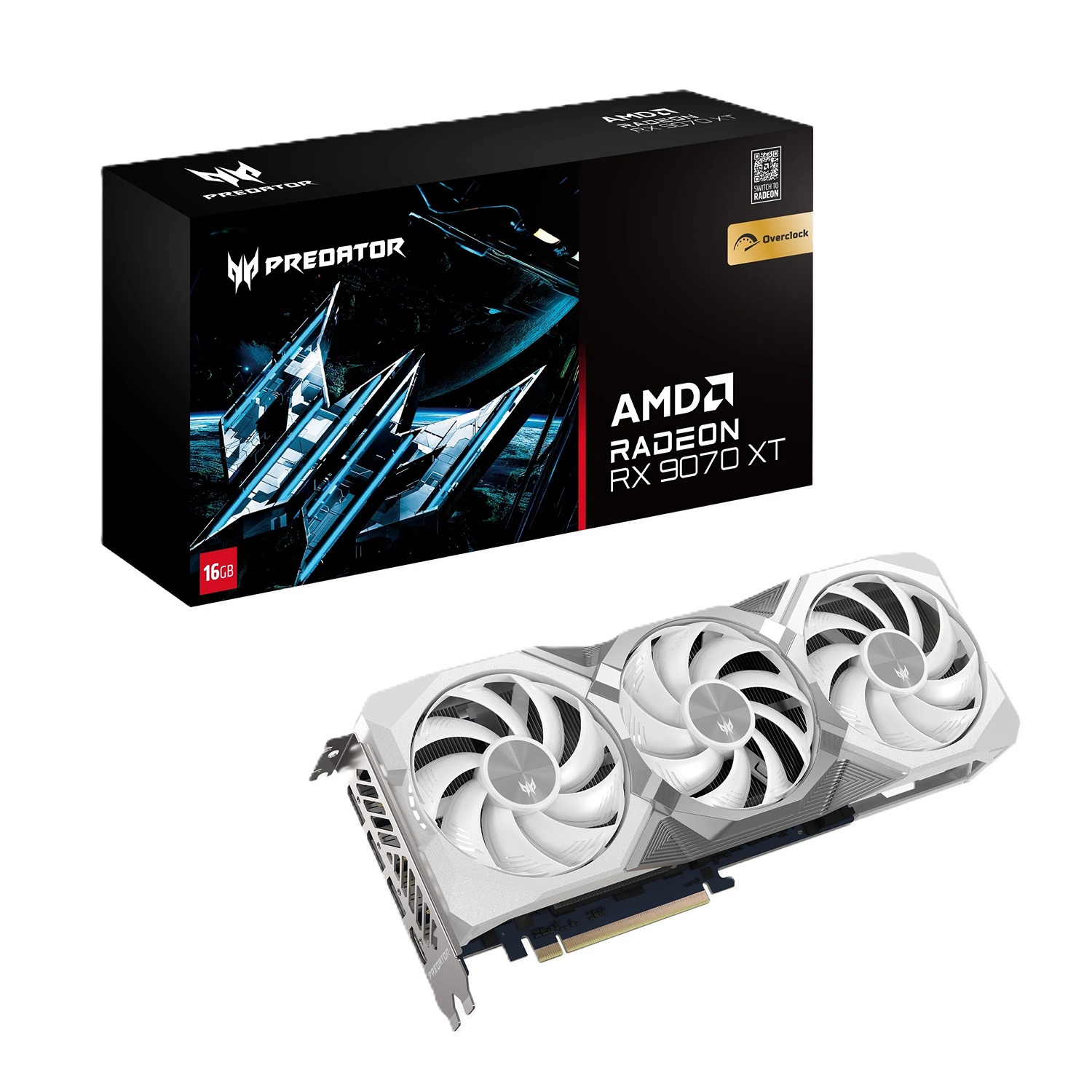 Acer PREDATOR BIFROST Radeon RX 9070 XT White/OC/16GB/GDDR6