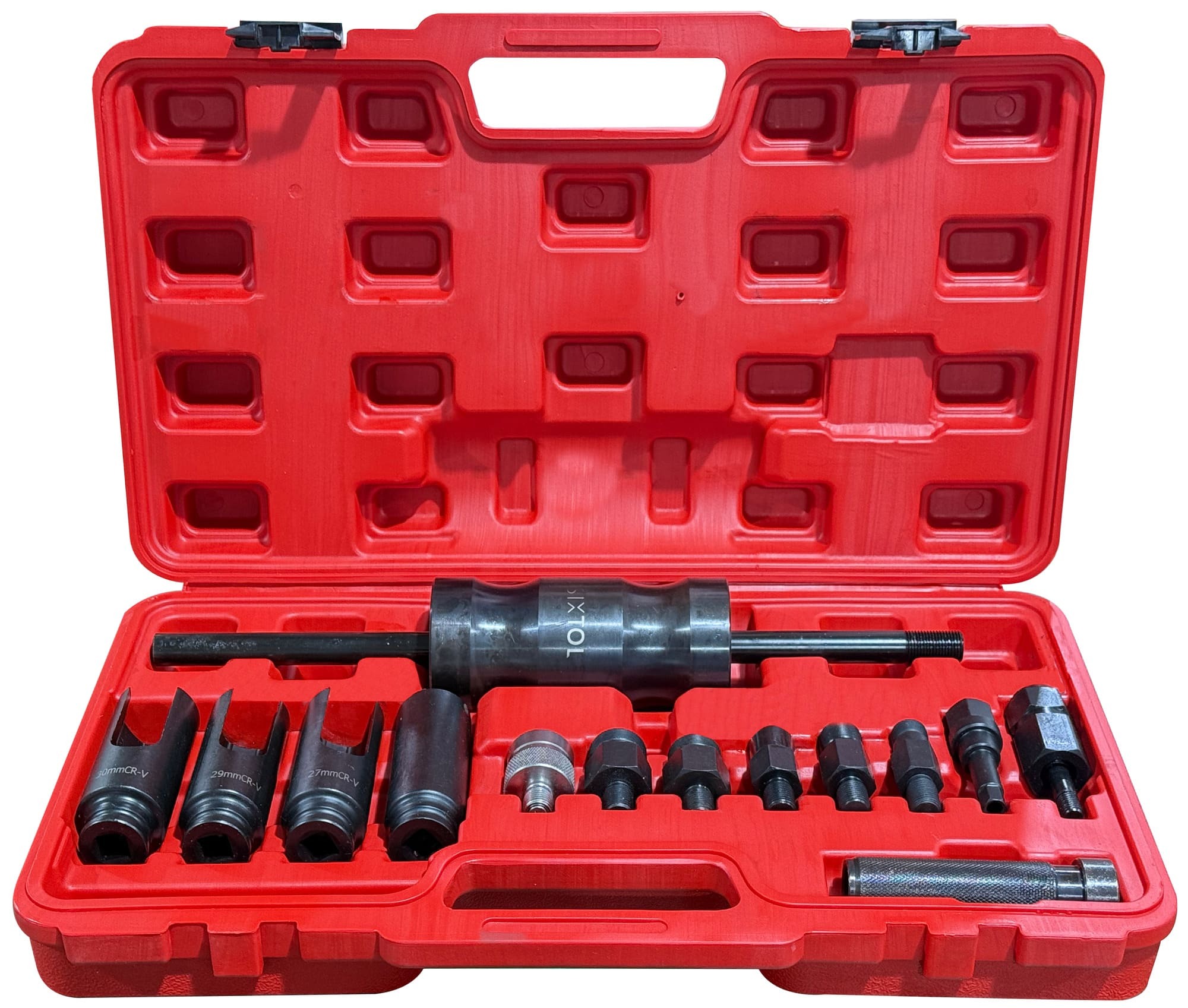 E-shop Sada na demontáž vstřikovačů s rázovým kluzným kladivem MECHANIC PULLER SET 1, 14 ks SIXTOL