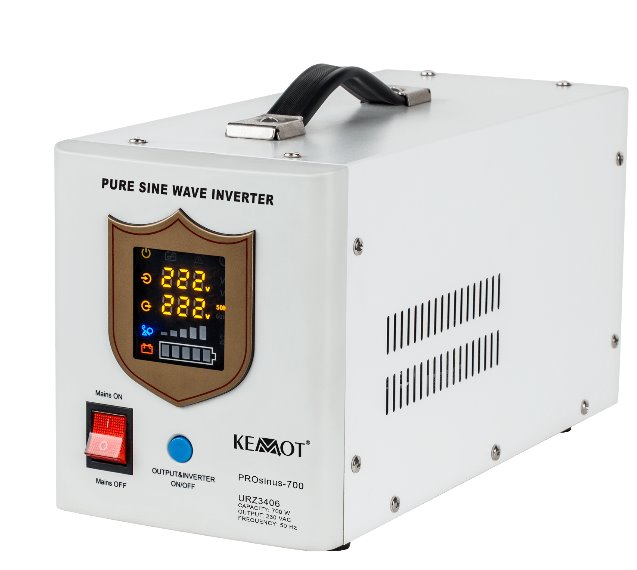 Zdroj záložný KEMOT PROsinus-1000 12V 230V 1000VA 700W White