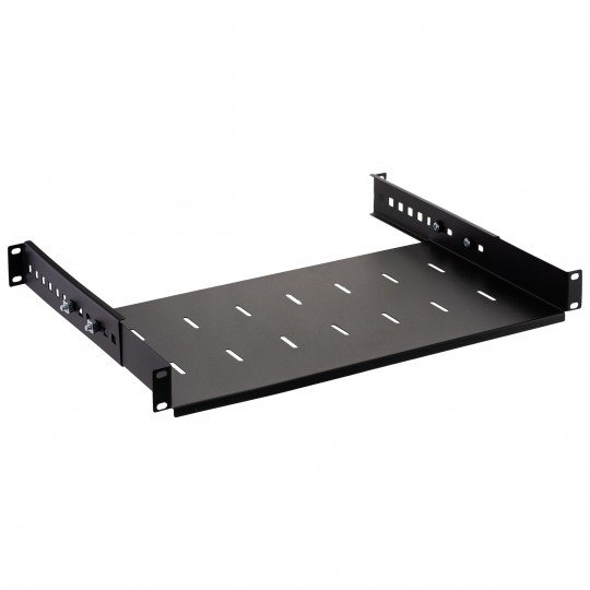 E-shop Polica NEKU 19" 1U 250mm nastaviteľná, čierna