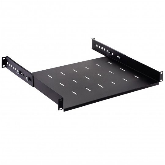 E-shop Polica NEKU 19" 1U 350mm nastaviteľná, čierna