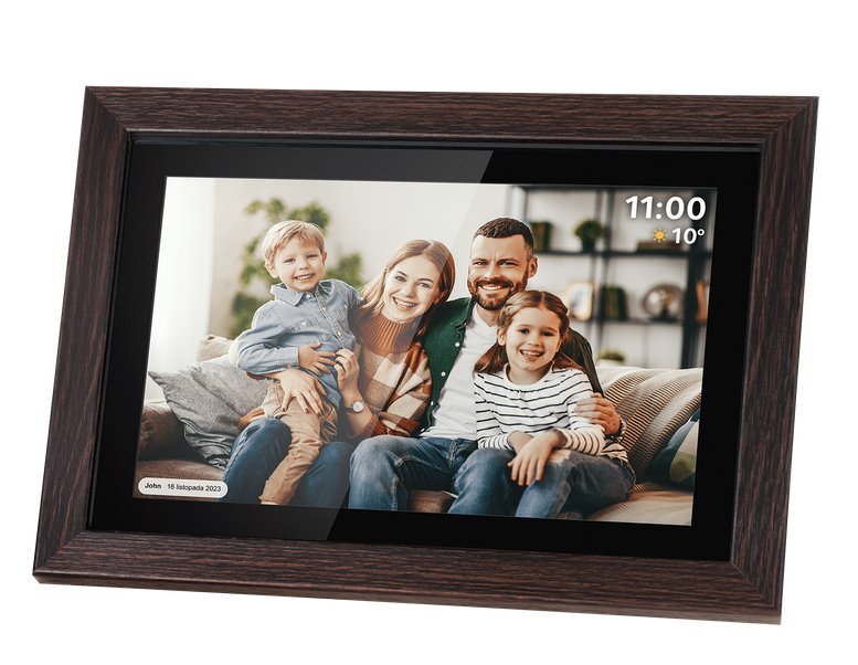 E-shop Fotorámik KRUGER & MATZ KM1102 Frameo WiFi, drevený rám KM1102