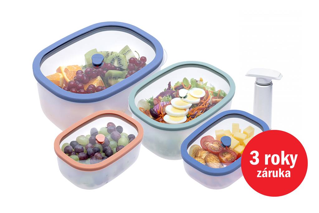 E-shop STATUS Fresko 5-dielny set vákuových dóz 177113, mix farieb