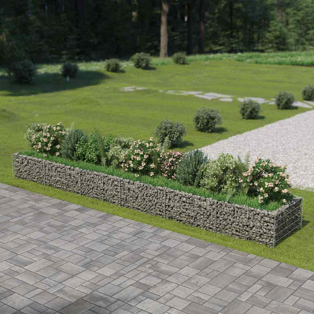 E-shop Multidom Gabiónový vyvýšený záhon, pozinkovaná oceľ 540x90x50 cm