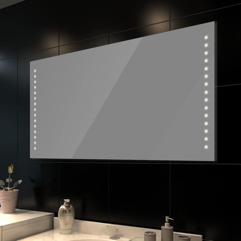 E-shop Multidom Kúpeľňové zrkadlo s LED svietidlami 100 x 60 cm (D x V)