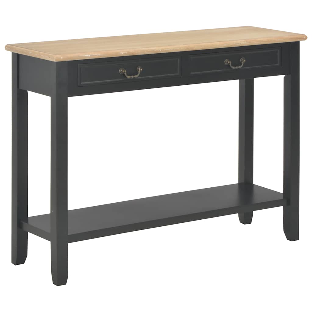E-shop Multidom Konzolový stolík čierny 110x35x80 cm drevo