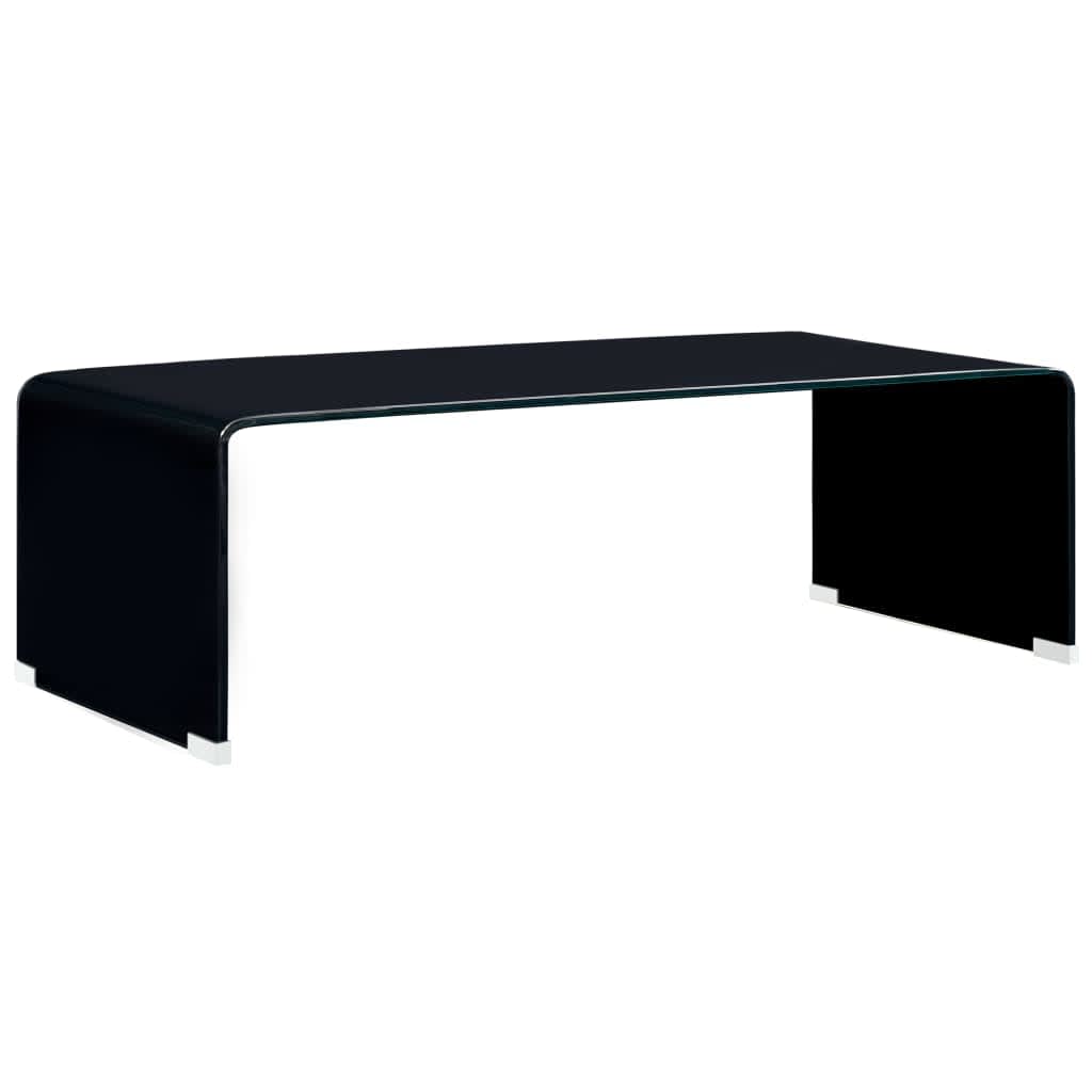 E-shop Multidom Konferenčný stolík, čierny 98x45x31 cm, tvrdené sklo
