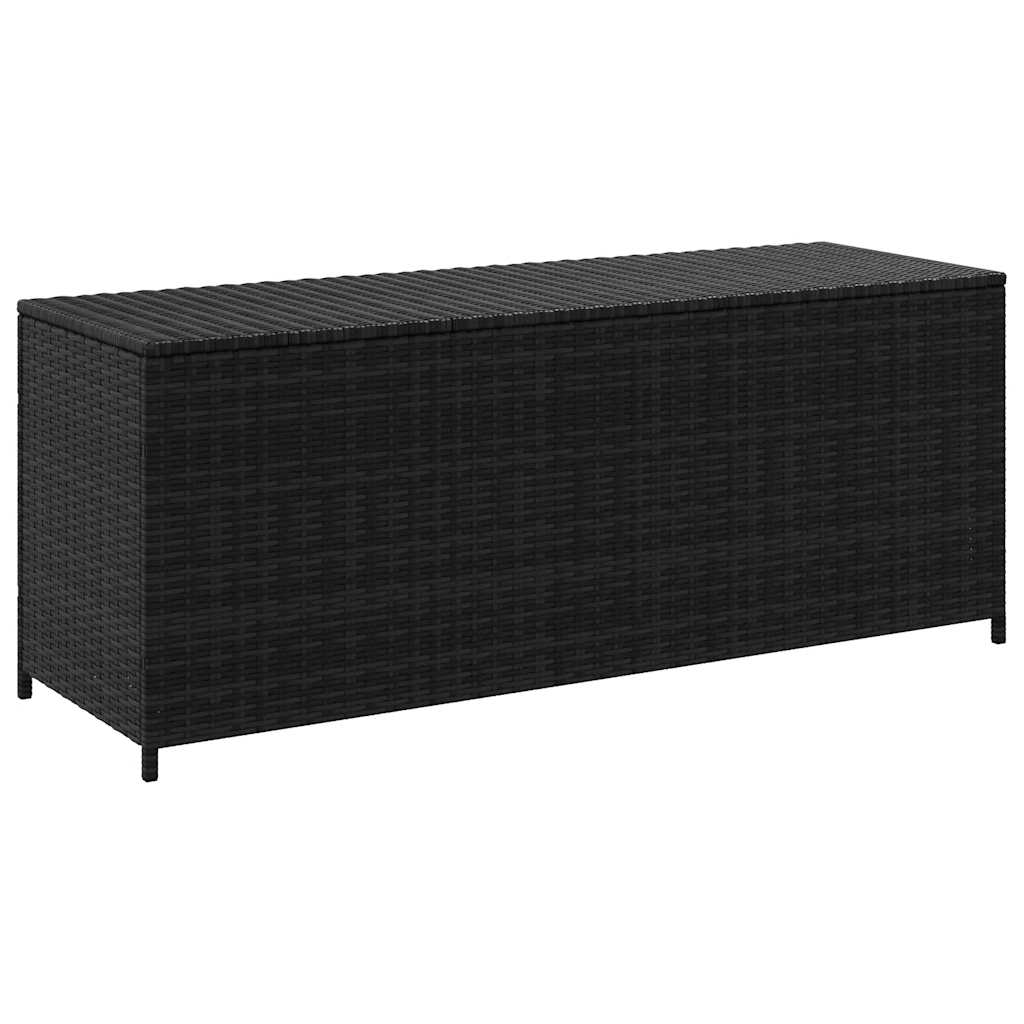 E-shop Multidom Záhradný úložný box, čierny 150x50x60 cm, polyratan