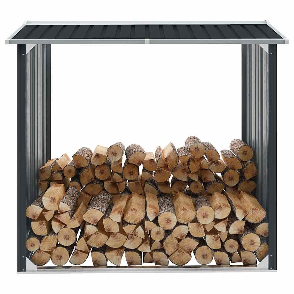 E-shop Multidom Kôlňa na drevo antracitová 172x91x154 cm pozinkovaná oceľ