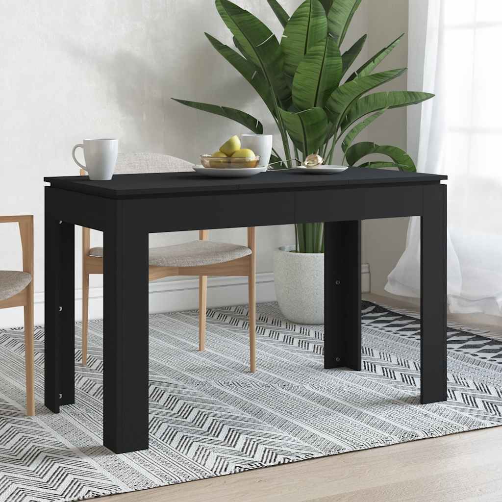 E-shop Multidom Jedálenský stôl, čierny 120x60x76 cm, kompozitné drevo