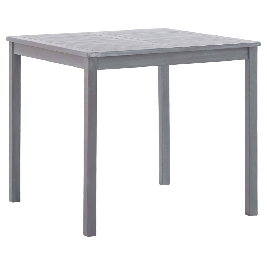 E-shop Multidom Záhradný stôl, sivý 80x80x74 cm, akáciový masív