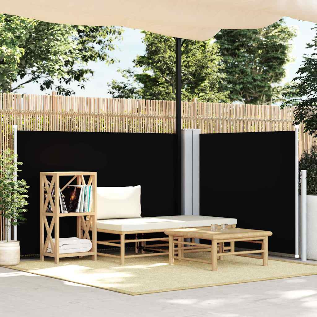 E-shop Multidom Zaťahovacia bočná markíza, čierna 100x600 cm